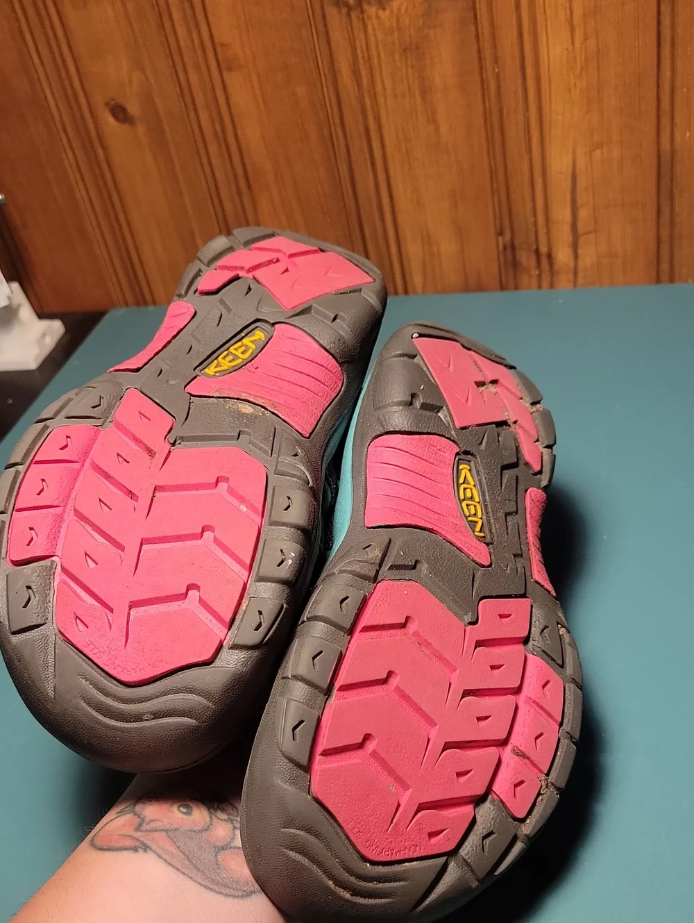 KEEN Kids' Blue and Teal Outdoor Sandals Size 3